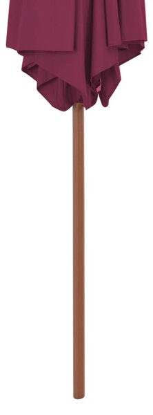 Bordó kültéri napernyő farúddal 270 cm
