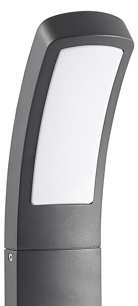 Lindby LED lábazati lámpa Moshe, 60 cm, antracit, érzékelővel, Fekete, Alumínium, Modern