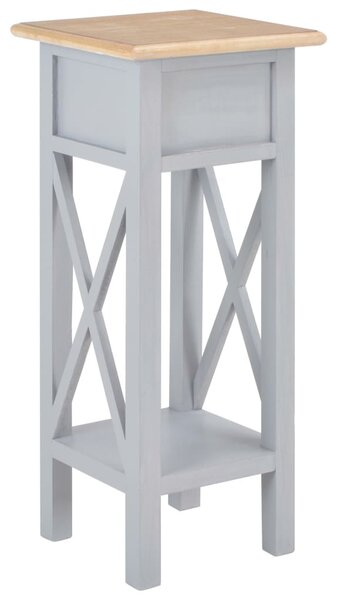 Szürke fa kisasztal 27 x 27 x 65,5 cm