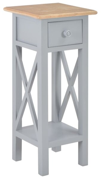 Szürke fa kisasztal 27 x 27 x 65,5 cm