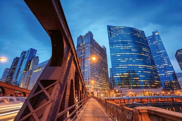 Nem szőtt fotótapéta chicago belvárosa 375 x 250 cm