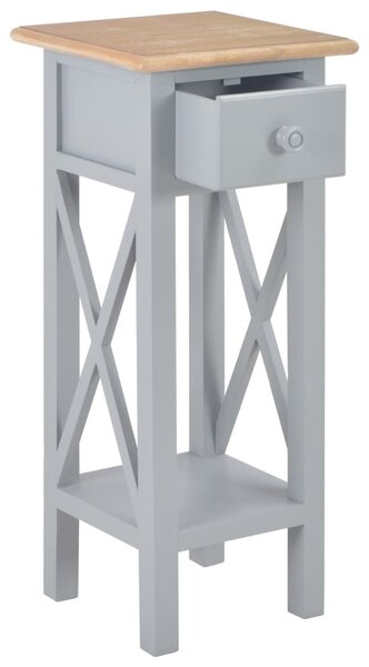 Szürke fa kisasztal 27 x 27 x 65,5 cm