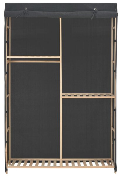 3-szintes szürke szövet ruhásszekrény 110 x 40 x 170 cm