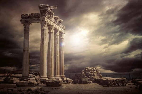 Nem szőtt fotótapéta apollo temploma 375 x 250 cm
