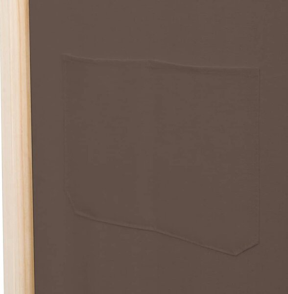 Barna 5-paneles szövetparaván 200 x 170 x 4 cm