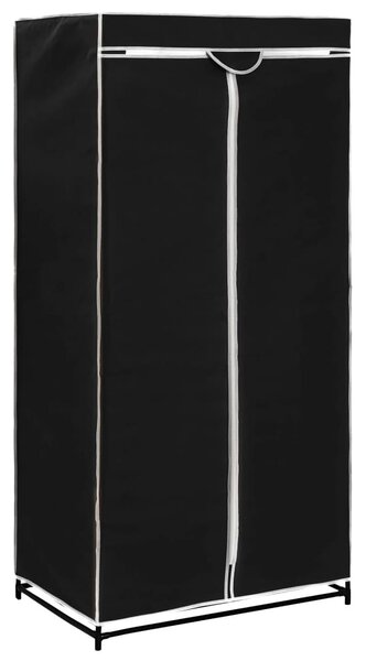 Fekete ruhásszekrény 75 x 50 x 160 cm