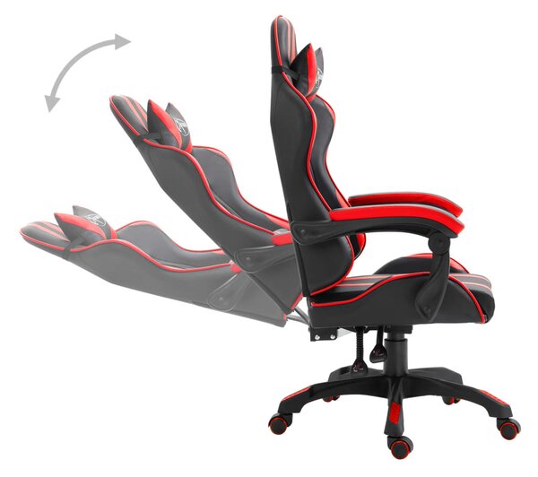 Piros műbőr gamer szék