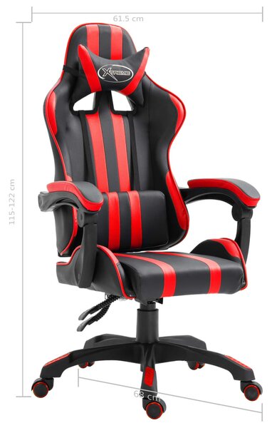 Piros műbőr gamer szék