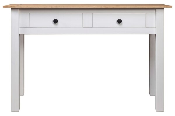 Fehér tömör fenyőfa panama konzolasztal 110 x 40 x 72 cm