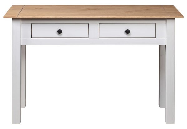 Fehér tömör fenyőfa panama konzolasztal 110 x 40 x 72 cm