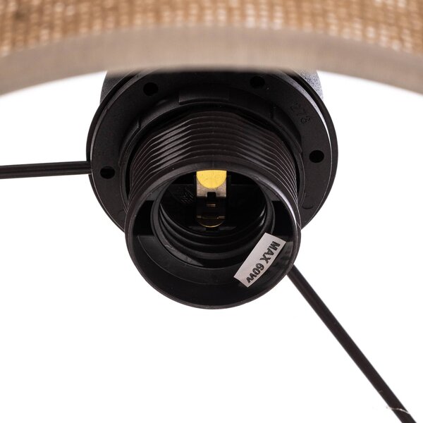 TK Lighting Juta fali világítás, 1 izzós, dimmelhető, Nappali / Étkező, Textil / szövet / selyem