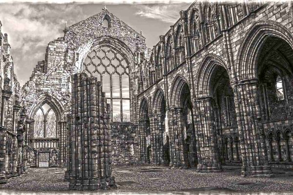 Nem szőtt fotótapéta holyrood, monokróm 375 x 250 cm