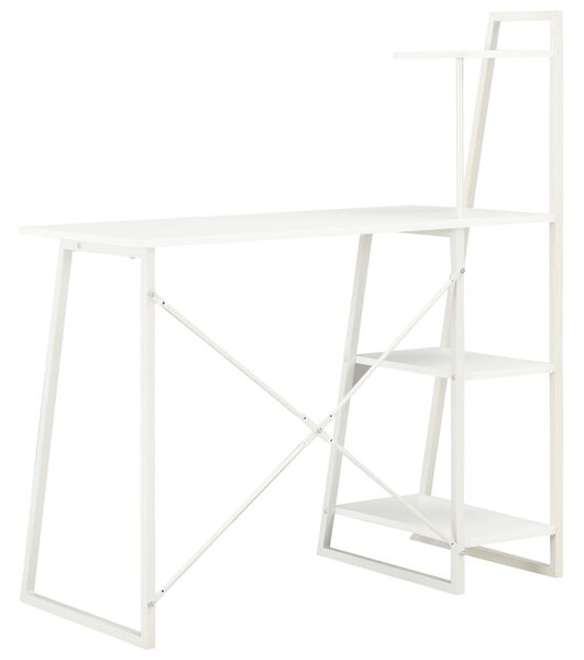 Fehér íróasztal polcrendszerrel 102 x 50 x 117 cm
