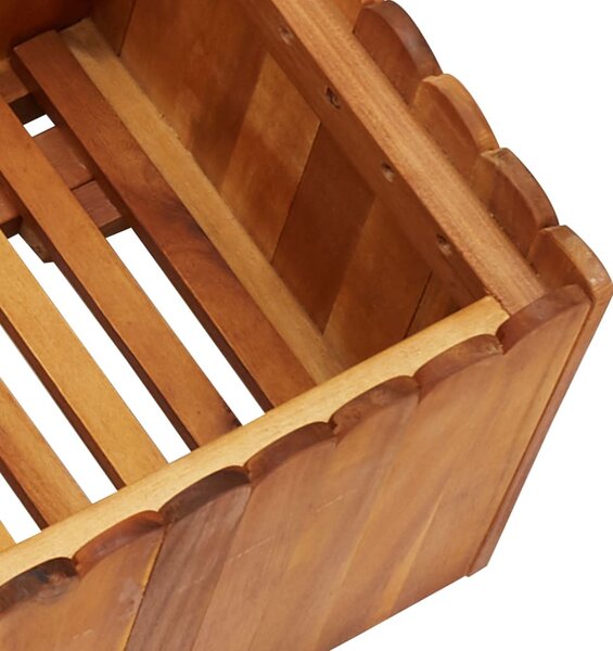 Tömör akácfa kerti magaságyás 100 x 30 x 25 cm