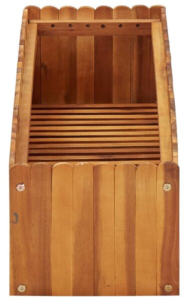 Tömör akácfa kerti magaságyás 100 x 30 x 25 cm