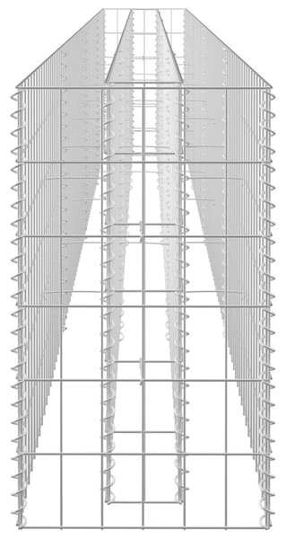 Horganyzott acél gabion magaságyás 360 x 30 x 60 cm