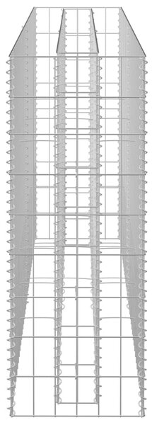 Horganyzott acél gabion magaságyás 180 x 30 x 90 cm