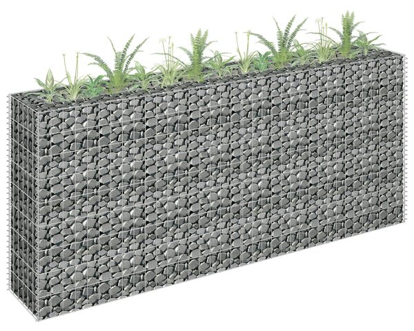 Horganyzott acél gabion magaságyás 180 x 30 x 90 cm