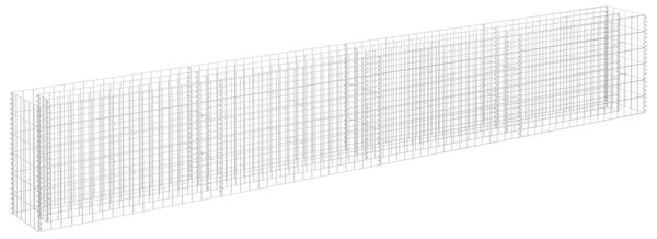 Horganyzott acél gabion magaságyás 360 x 30 x 60 cm