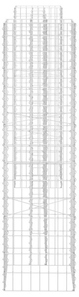 H alakú acéldrót virágtartó gabion 260 x 40 x 150 cm