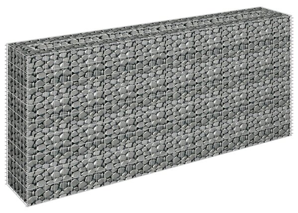 Horganyzott acél gabion magaságyás 180 x 30 x 90 cm