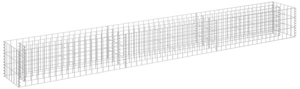 Horganyzott acél gabion magaságyás 270 x 30 x 30 cm