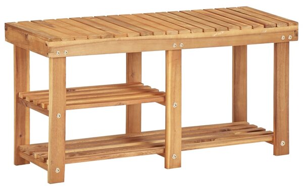 Tömör akácfa cipőtartó 90 x 32 x 46 cm