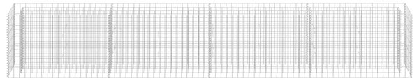 Horganyzott acél gabion magaságyás 360 x 30 x 60 cm