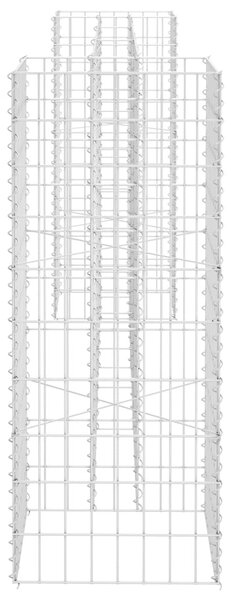 VidaXL H alakú acéldrót virágtartó gabion 260 x 40 x 100 cm