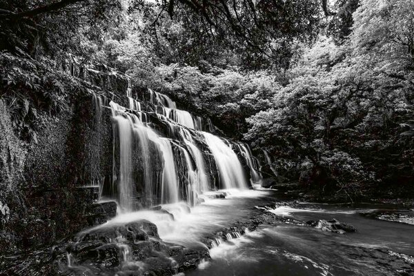 Nem szőtt fotótapéta purakaunui cascades 375 x 250 cm