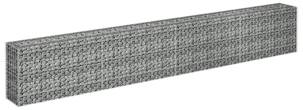 Horganyzott acél gabion magaságyás 360 x 30 x 60 cm