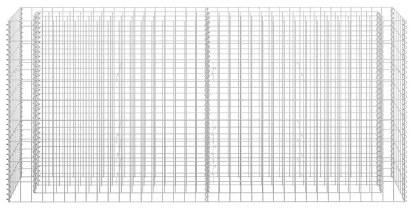 Horganyzott acél gabion magaságyás 180 x 30 x 90 cm