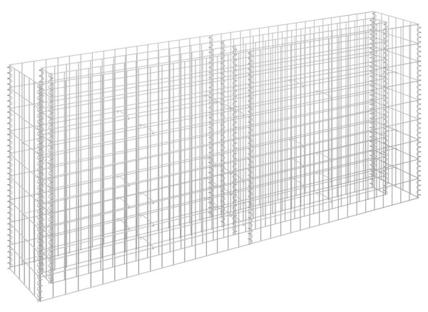 Horganyzott acél gabion magaságyás 180 x 30 x 90 cm