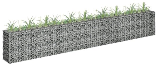 Horganyzott acél gabion magaságyás 360 x 30 x 60 cm
