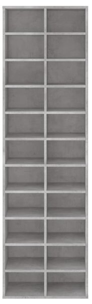 Betonszürke szerelt fa cipősszekrény 54 x 34 x 183 cm