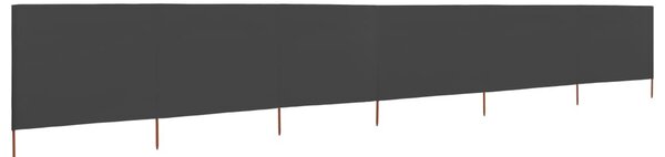 Antracitszürke szövet 6-paneles szélfogó 800 x 160 cm
