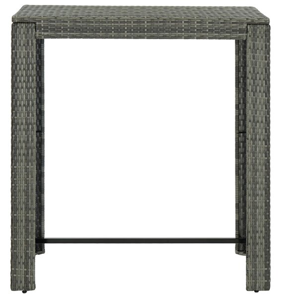 Szürke polyrattan kerti bárasztal 100 x 60,5 x 110,5 cm