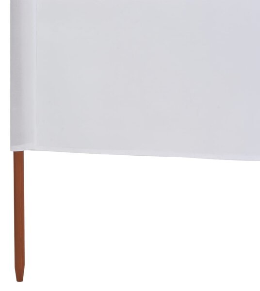 3 paneles homokfehér szövet szélfogó 400 x 80 cm