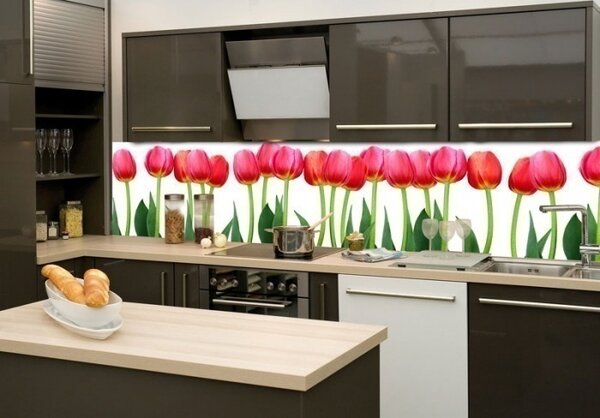 Konyhai fotótapéta - tulipánok 260 x 60 cm