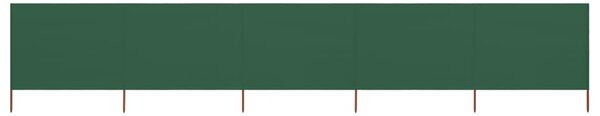 Zöld 5-paneles szövet szélfogó 600 x 160 cm