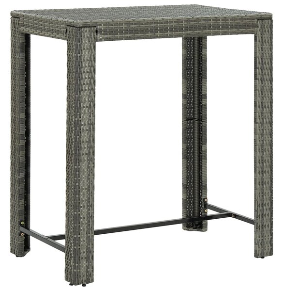 Szürke polyrattan kerti bárasztal 100 x 60,5 x 110,5 cm