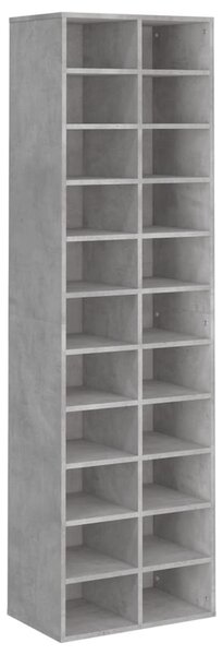 Betonszürke szerelt fa cipősszekrény 54 x 34 x 183 cm