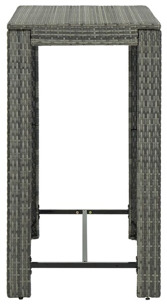 Szürke polyrattan kerti bárasztal 100 x 60,5 x 110,5 cm