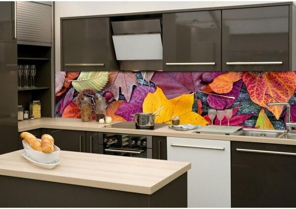 Konyhai fotótapéta - őszi levelek 260 x 60 cm