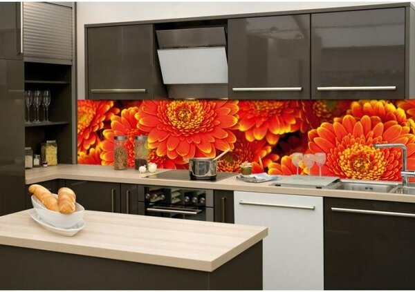 Konyhai fotótapéta - gerbera 260 x 60 cm