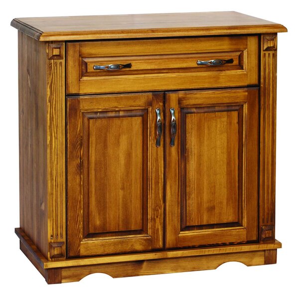Möbelstar CLA123 Borovi fenyő pácolt Komód 2 ajtó + 1 fiók 96 x 88 cm