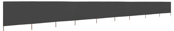 Antracitszürke szövet 9-paneles szélfogó 1200 x 120 cm