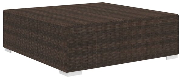 1 db barna polyrattan moduláris lábtartó párnával