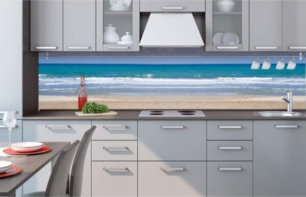 Konyhai fotótapéta - strand 260 x 60 cm