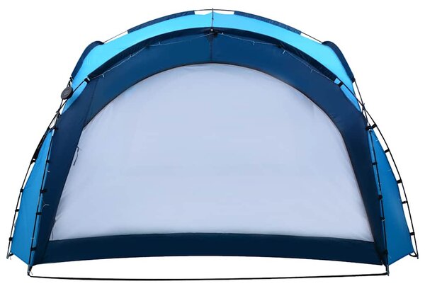Kék rendezvénysátor LED-del és 4 oldalfallal 3,6 x 3,6 x 2,3 m